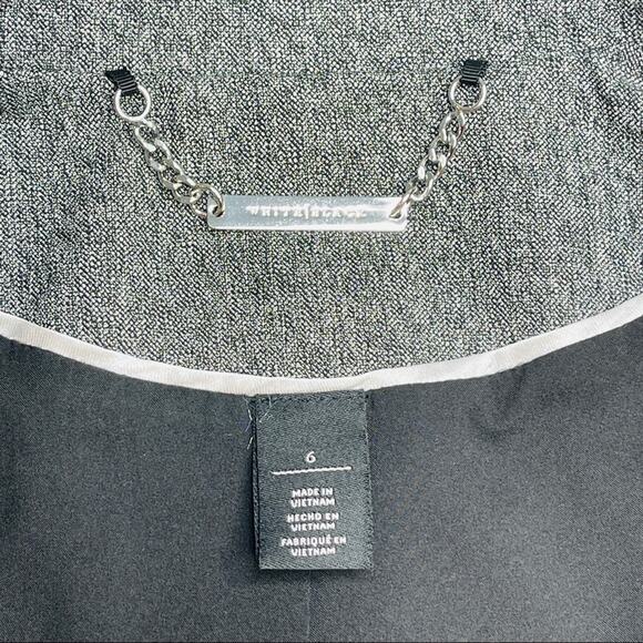 White House Black Market tailored jacket flare hips Size 6 - Picture 11 of 13